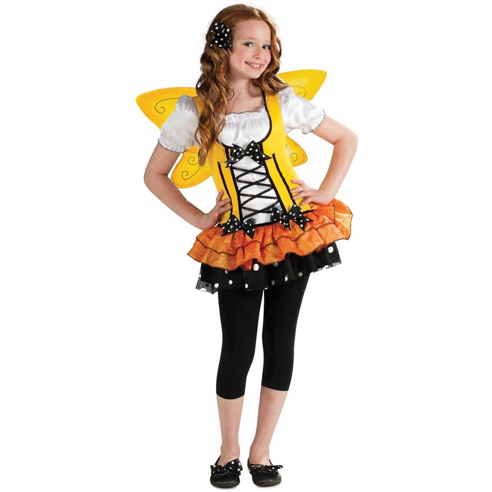 Orange Butterfly Girls Dress Halloween Costume
